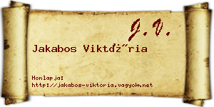 Jakabos Viktória névjegykártya