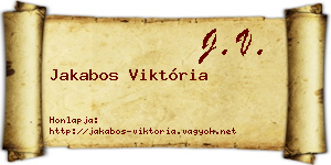 Jakabos Viktória névjegykártya
